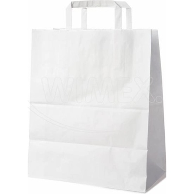 Wimex Papierová taška biela 32x16x39 cm (50 ks)