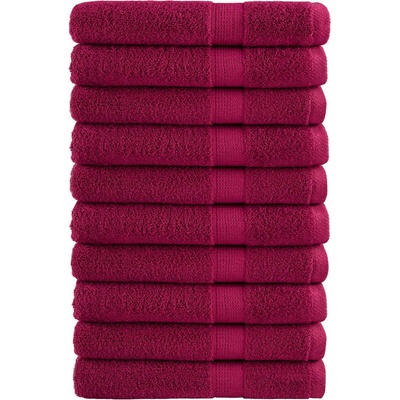 vidaXL Премиум кърпи SOLUND 10 бр бордо 100x200 см 600 gsm (137223)