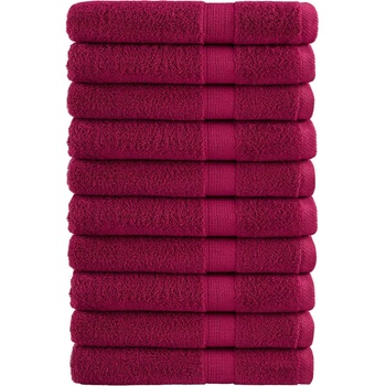vidaXL Премиум кърпи SOLUND 10 бр бордо 100x200 см 600 gsm (137223)