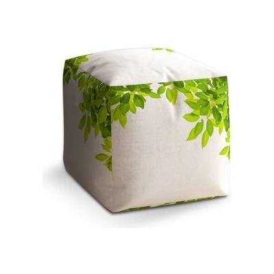 Sablio Taburet Cube Listy: 40x40x40 cm