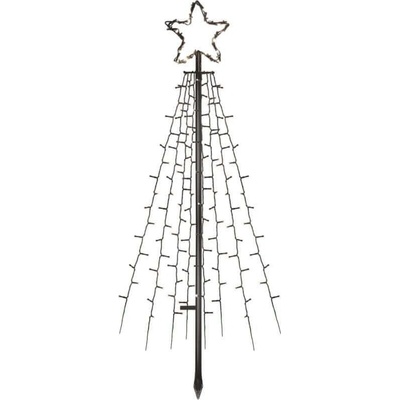 EMOS LED vánoční strom kovový 180 cm venkovní i vnitřní studená bílá časovač