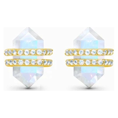 Royal Exklusive Royal Fashion stříbrné náušnice Euphoria MOON-ED-05-TOPAZ-YELLOWGOLD