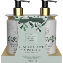 Scottish Fine Soaps Ginger, Clove & Mistletoe tekuté mýdlo na ruce 300 ml + mléko na ruce 300 ml