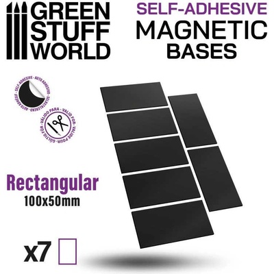 Green Stuff World Flexibilní samolepící magnety obdélníkové 100x50 mm 7 ks