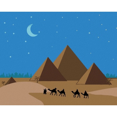 Zuty Malování Podle Čísel Pyramidy Egypt 80 x 100 cm Plátno Rám