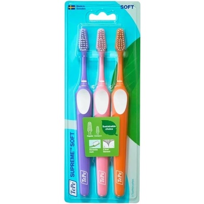 TePe Комплект четки за зъби Supreme, Soft, 3 броя, асортимент