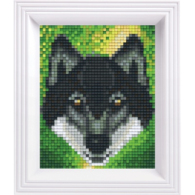 Pixelhobby Мозайка с рамка и пиксели Classic, Pixelhobby - Вълк (31449)