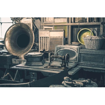 DIMEX ART s. r. o Флизелинов фототапет антични машини 375 x 250 см