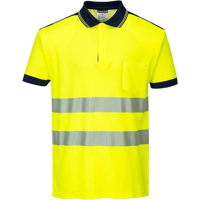 Portwest T180 PW3 Hi-Vis Reflexná polokošeľa žltá/čierna 3XL