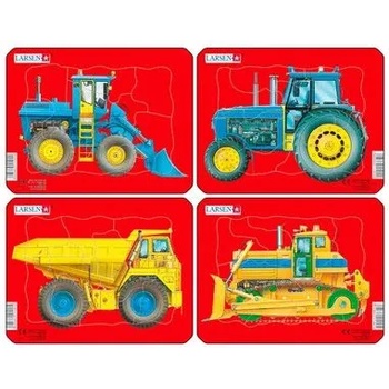 Image 1 of Larsen - Детски пъзел - Багери и камиони - 10 части (Z1)