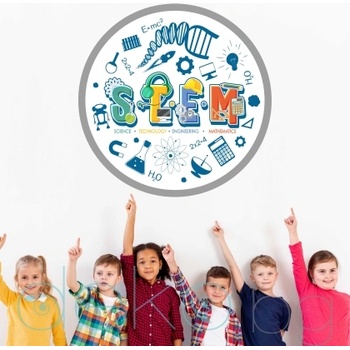 Image 1 of Stem - кръгъл дизайнерски стикер за стена (1660)