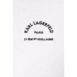 Karl Lagerfeld уголемена тениска дамска от памук (B4W17040)