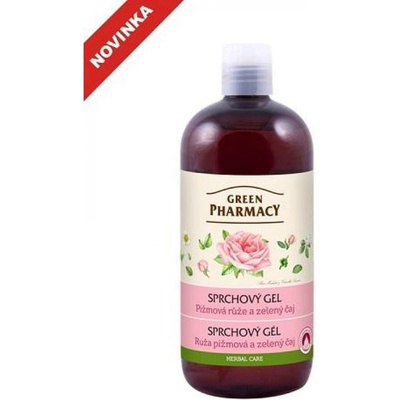 Green Pharmacy Body Care Muscat Rose & Green Tea sprchový gél 0% Parabens Silicones PEG 500 ml