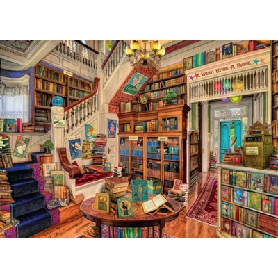 Ravensburger - Puzzle Stewart: Fantasy Bookshop - 1 000 piese