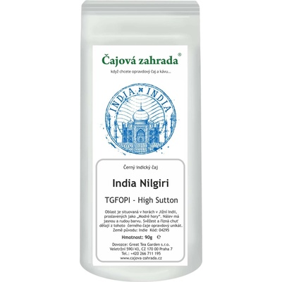Čajová zahrada India Nilgiri TGFOPI High Grown Sutton černý čaj 1 kg