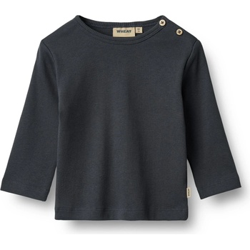WHEAT Детска блуза с дълъг ръкав WHEAT Kid's Rib T-Shirt L/S Milo Longsleeve - Navy - размер 68 (EU) (704-4607-0214)