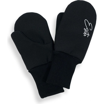 Esito Palcové rukavice softshell Black černá