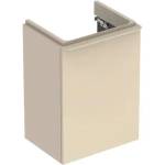Geberit Долен шкаф Geberit Smyle Square за стенен умивалник, пясъчно сив, 1 врата, ляв ограничител, 45 см (500.351.JL.1)