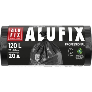 Alufix Чанти за боклук ALUFIX 120 л, черни, LDPE, 70x109 см, 20 броя MS12015UNI21 (MS12015UNI21)