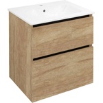 SAPHO Ezara - Шкаф за мивка, 59x46x64 см, 2 чекмеджета, дъб Alabama EZ601-2222 (EZ601-2222)