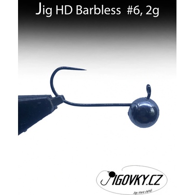 Jigovky.cz Jigová hlava HD BARBLESS vel.6 2g 5 ks