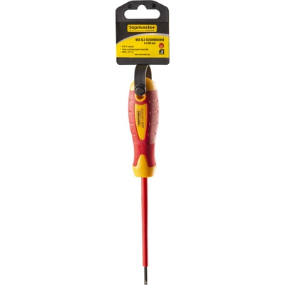 Topmaster Professional Отвертка изолир. 1000V права 3.0x100mm CR-V TMP (220130)