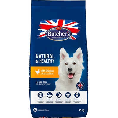 Butcher's Natural&Healthy DogDry s kuracím mäsom 15 kg