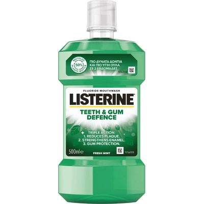 LISTERINE Вода за уста Teeth & Gum Defence, 500 ml