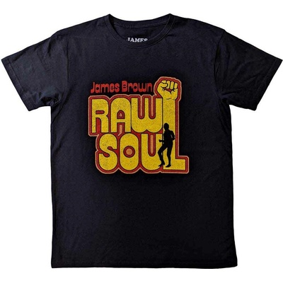 James Brown tričko Raw Soul čierne