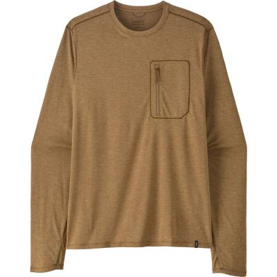 Patagonia Мъжка спортна тениска Patagonia L/S Cap Cool Sun Shirt Sport shirt - Wolf Brown / Classic Tan X-Dye - размер XXL (216-8006-0516)