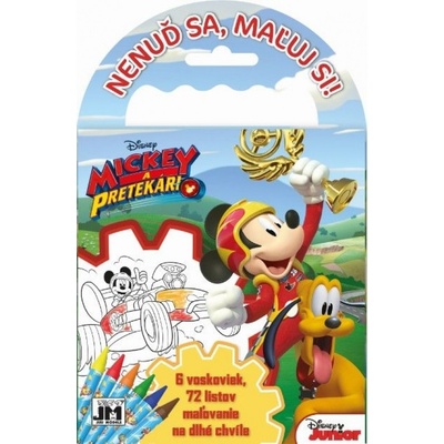 Omaľovánka na cesty Mickey a pretekári