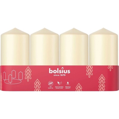 Bolsius Pillar Advent 48/100 mm 4 ks
