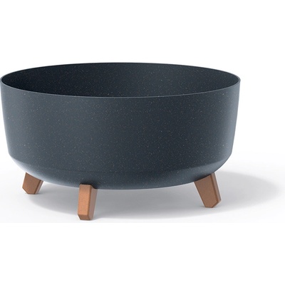 Prosperplast Květináč GRACIA LOW ECO WOOD 38 cm antracit