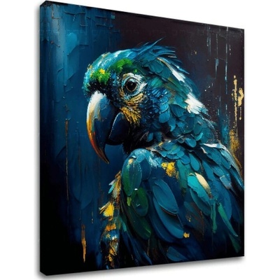 Dekorativní obraz na plátně - PREMIUM ART - Rainbow Feathers in Flight - 60x60 cm