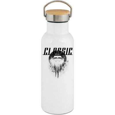 123TRIKO termoska Classic Soul, pro milovníky klasických aut, bílý tisk 500 ml