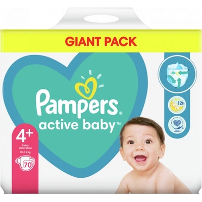 Pampers Active Baby 4+ 70 ks