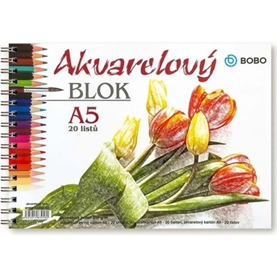 Bobo sešit Akvarelový blok A4 čistý 20 listů