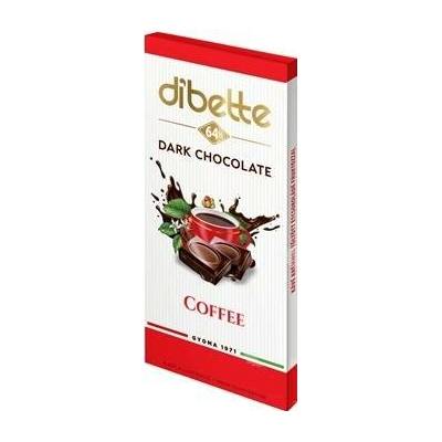 Diabette Choco Hořká s fruktózou plněná krémem s kávovou příchutí 80 g