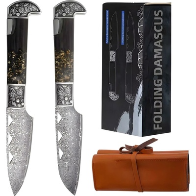 2x Damaškový outdoorový skladací CO-32811 - Zlatá KP32811