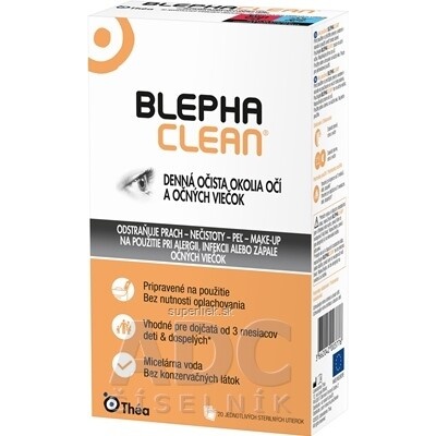Laboratoires THEA Blephaclean sterilné utierky na hygienu viečok a rias 20 ks