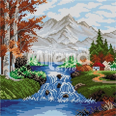 Milena Style Край потока - гоблен със схема конци dmc 1: 4