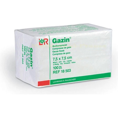 Gazin Gáza hydrofilní skl. kompr. sterilní 7,5 x 7,5 cm 100 ks