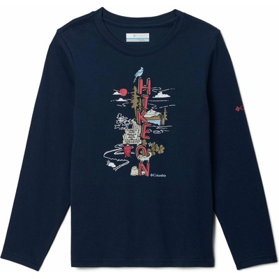 Dobson Pass LS Graphic Tee Collegiate Navy