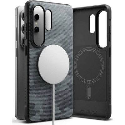 Ringke Magsafe Противоударен Калъф за Samsung S26 Ultra, Ringke Onyx Magnetic Camo Case, Черен (8800328816022)