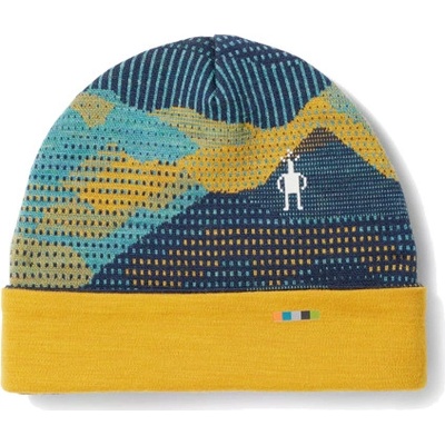 Smartwool K Thermal Merino Reversible Cuffed Beanie blueberry mtn scape