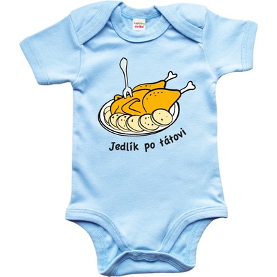Body dětské Jedlík po tátovi Bledě modrá