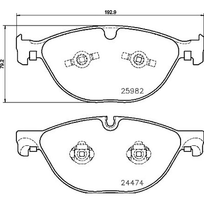 Sada brzdových platničiek kotúčovej brzdy BREMBO P 36 029