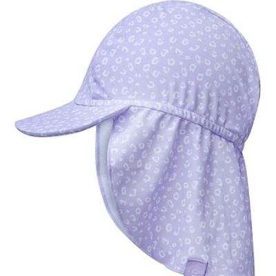 Swim Essentials Plavkový klobouk s ochranou krku UPF + Lila Leopard