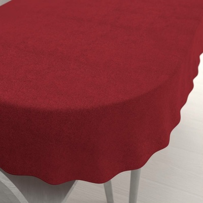 Biante Oválný ubrus/imitace broušené kůže Alcantara ALC-018 Vínově červený 140x180cm