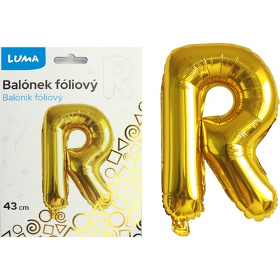 Balónek foliový "R" ZLATÝ